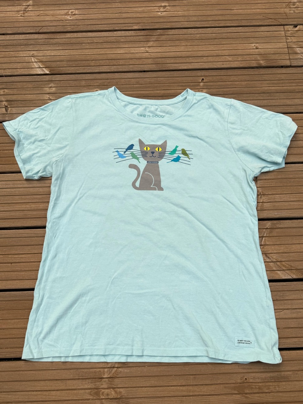 Life is Good Cat Graphic Tee